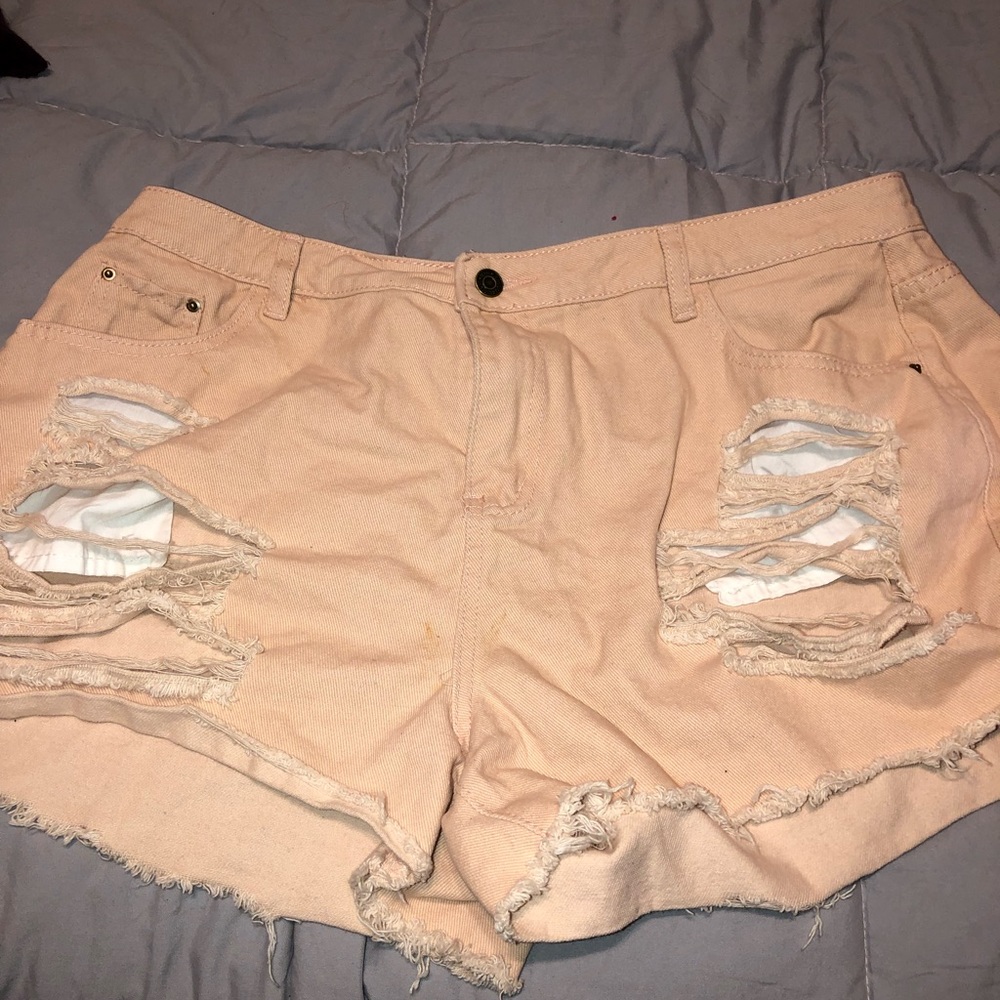 Peach colored shorts